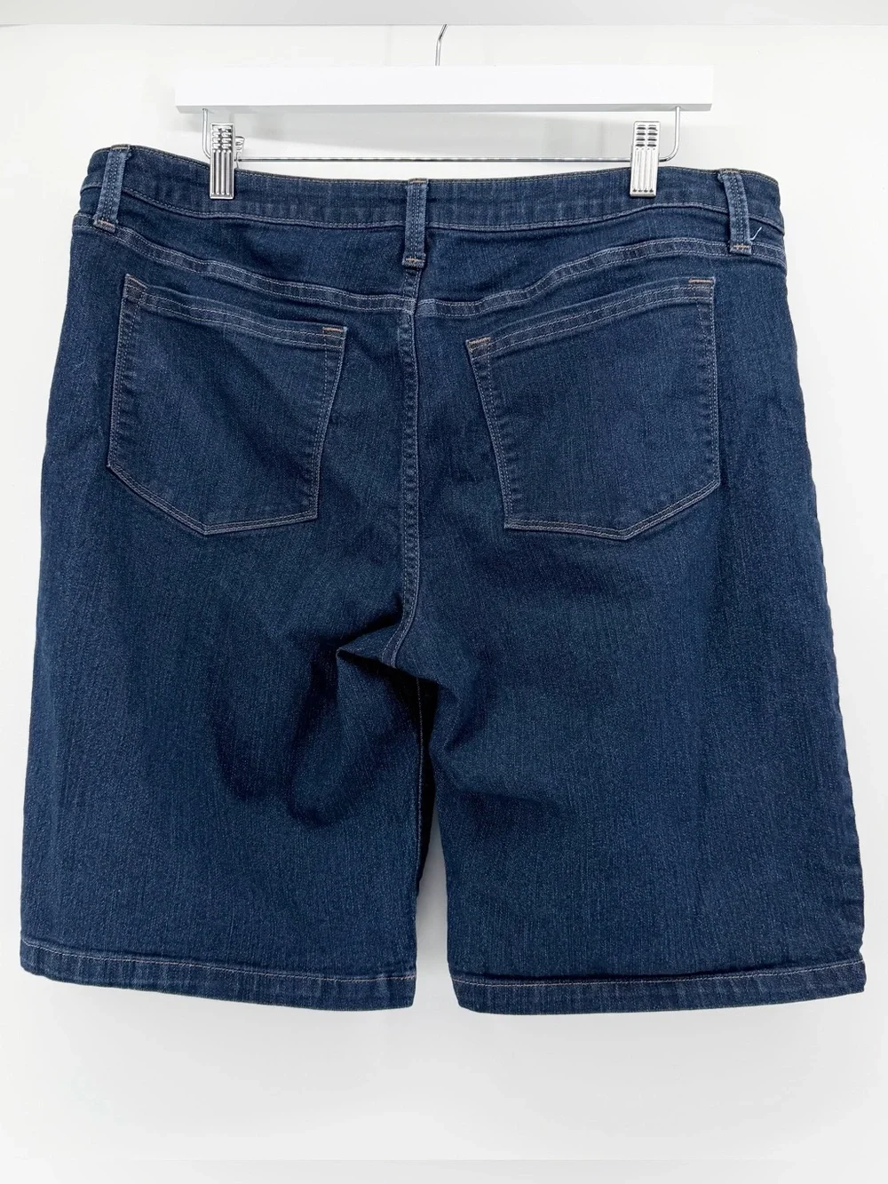 Riders by Lee Size 18M Mid Rise Bermuda Stretch Denim Jean Shorts Blue